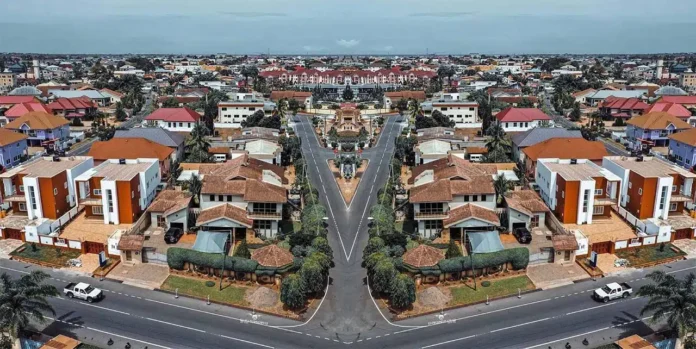 Aerial view of some part of East Legon (File photo)