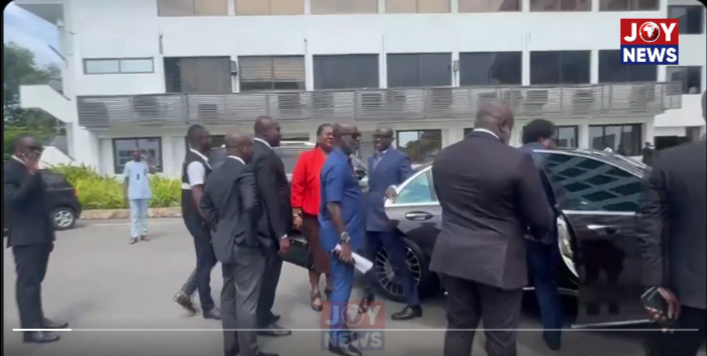 Watch Godfred Dame’s arrival at Police CID HQ with a huge legal team