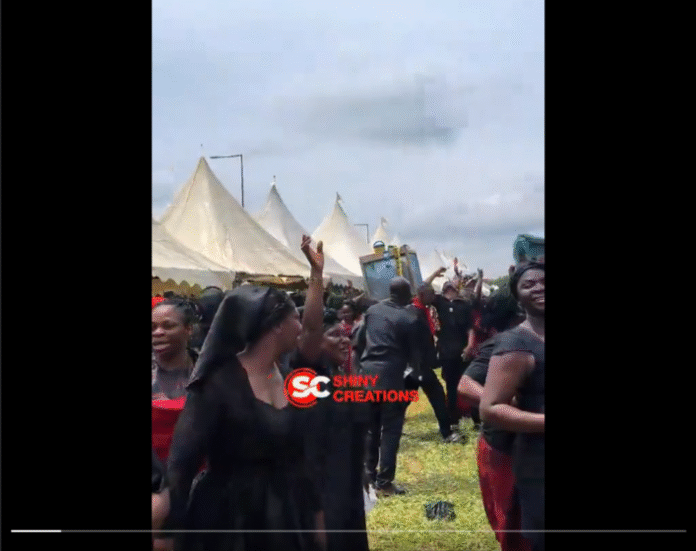 Kristo Asafo Mission Church jubilate after witnessing a rainbow