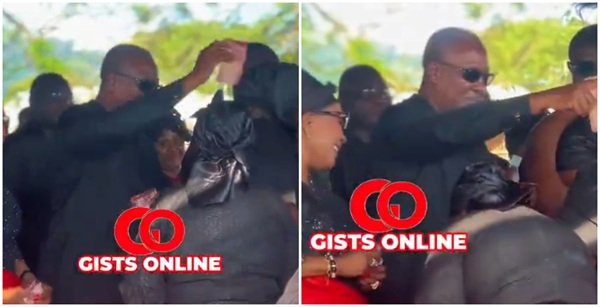 Mahama 'sprays' cash on sister