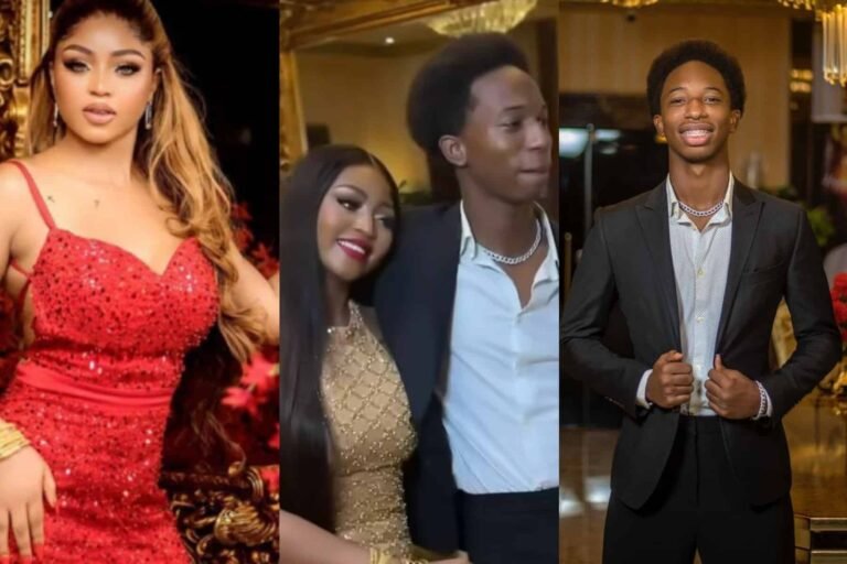 Watch Regina Daniels’ stepson console her amid crisis with Ned Nwoko