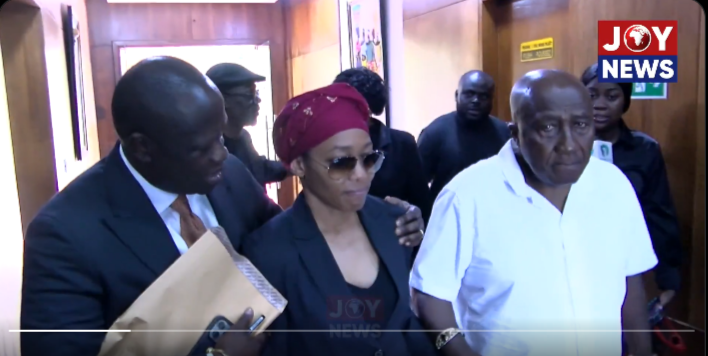 Watch Zanetor and Kimathi leave the Jubilee House after informing Mahama of their mother’s passing
