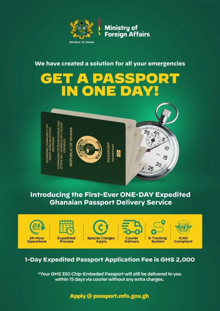 “Get a Passport in 1 Day!” – Foreign Affairs Minister announces 