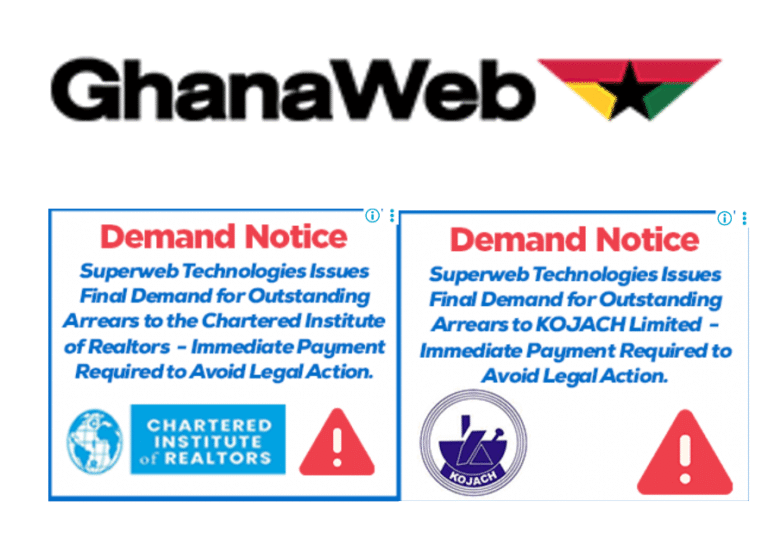 GhanaWeb turns unpaid ads into public shaming ad banners