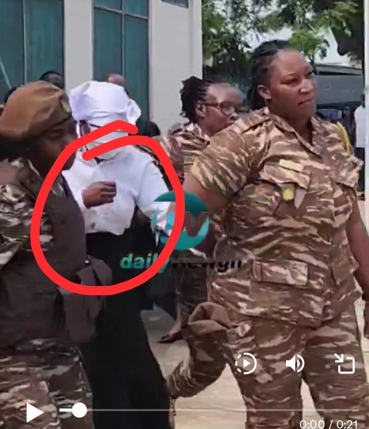 Watch viral video as Agradaa is escorted out of Amasaman High Court