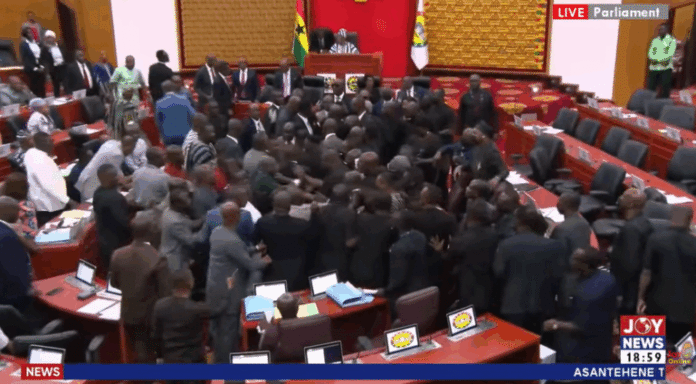 Commotion erupts in Parliament