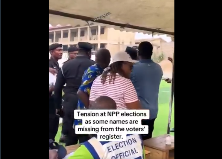 Hawa Koomson captured in yet another election tension as delegates moan over missing names