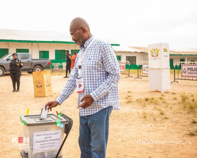 Watch Ken Agyapong cast his vote as the NPP decides today