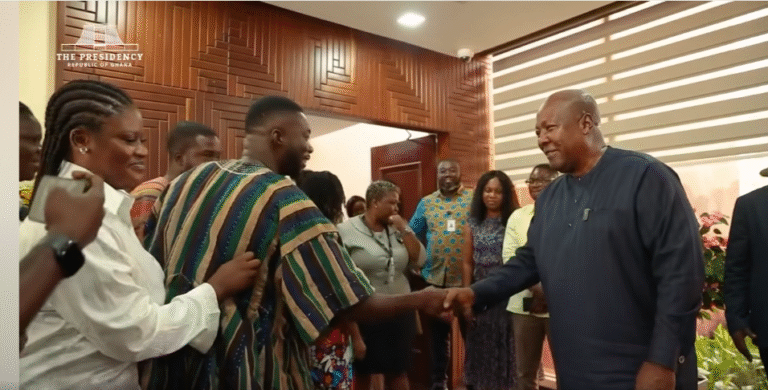 Watch as President Mahama pays Jubilee House staff surprise visits