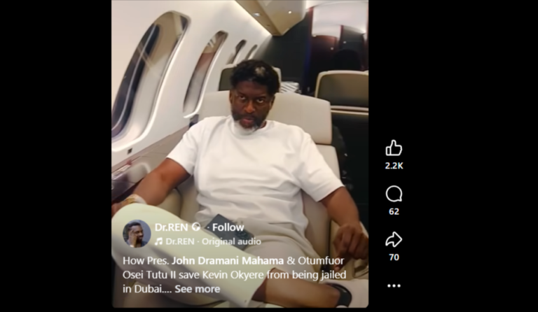 Watch Kevin Okyere onboard a private jet following Mahama and Otumfuo, securing his release from Dubai
