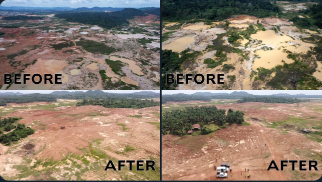 Mahama gov’t reclaims 320 hectares of degraded galamsey land