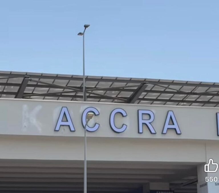 “Wey cheap work this?” – Netizens slam GACL over Accra International Airport’s shoddy signage