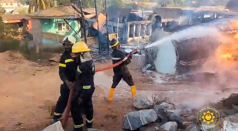 12 firefighters injured battling Potsin fuel tanker explosion  – GNFS