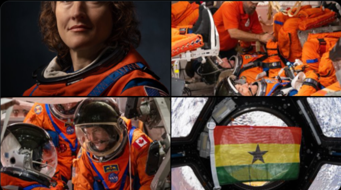 Ghana flag flies in space