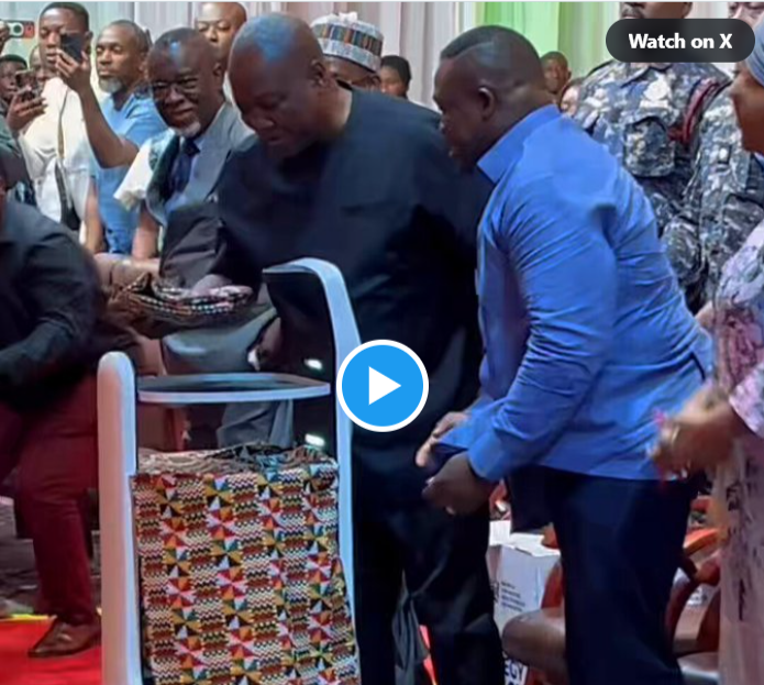 Watch as an AI-powered robot delivers the National AI Strategy to President Mahama