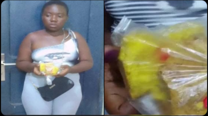 Lady arrested for attempting to smuggle illicit drugs concealed in a meat pie into a police cell