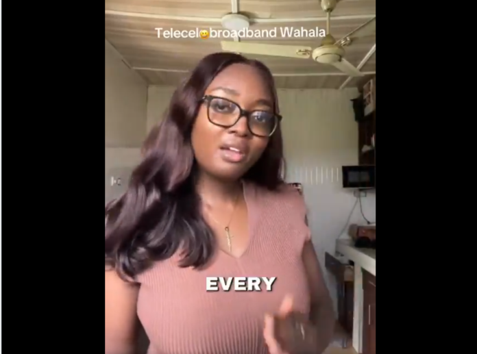 Lady calls out Telecel, fumes over rapid depletion of data