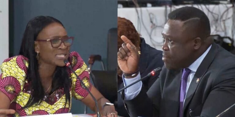 “I am also an MP; you can’t heckle me” – Watch Sam George clash with PAC Chair Abena Osei-Asare
