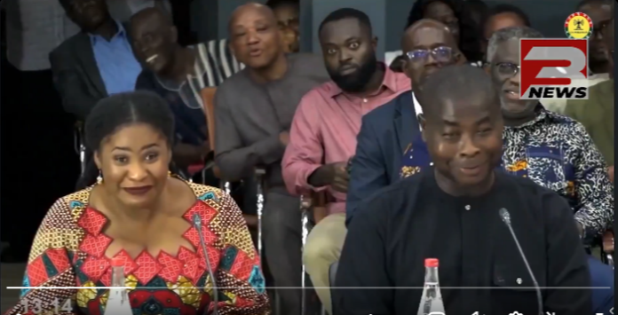 Watch a light moment at PAC when MP Davis Opoku Ansah welcomed Tema Mayor Ebi Bright