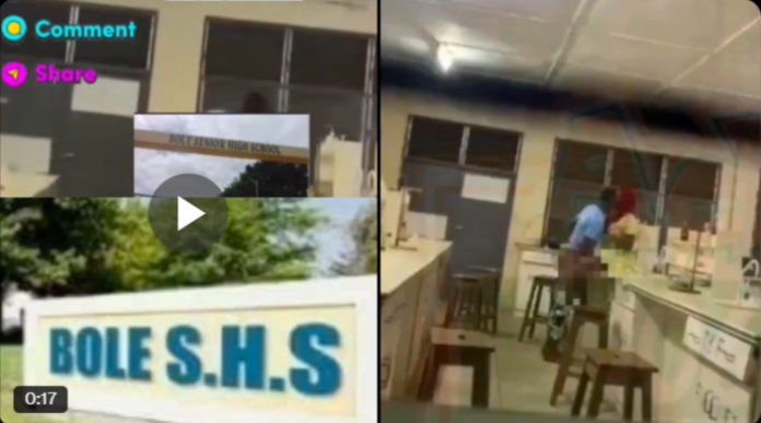 Bole SHS teacher caught on tape engaging in sexual activity with a final-year student