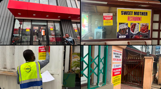 FDA shuts down KFC, other food joints on Osu Oxford Street