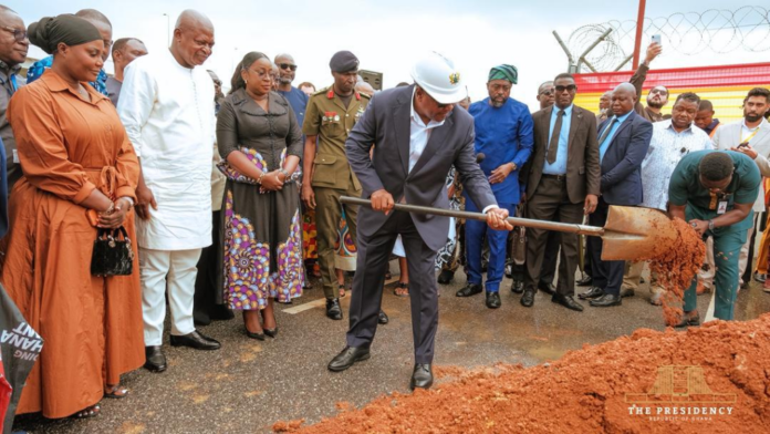 Mahama cuts sod for new multi-storey airport car park and commercial complex