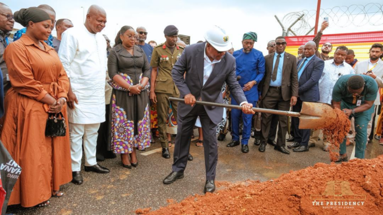 Mahama cuts sod for new multi-storey airport car park and commercial complex