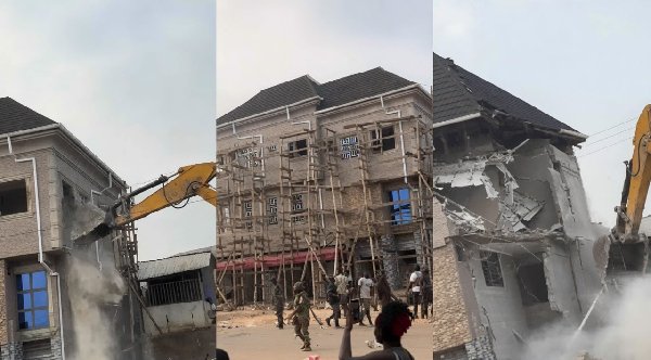Newly built storey building demolished to make way for 24-hour economy market