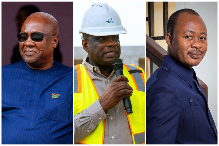 President Mahama, Roads Minister Kwame Governs Agbodza and Benjamin-Diaz Adann