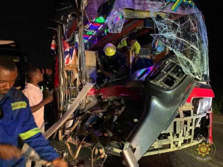 Photos – 68 rescued after two buses crash on Kumasi-Accra highway