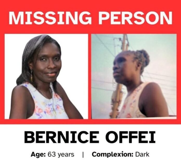 Legendary Ghanaian Gospel musician Bernice Offei missing