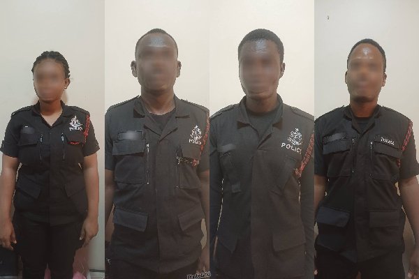 Some of the 7 Police officers interdicted over an alleged extortion