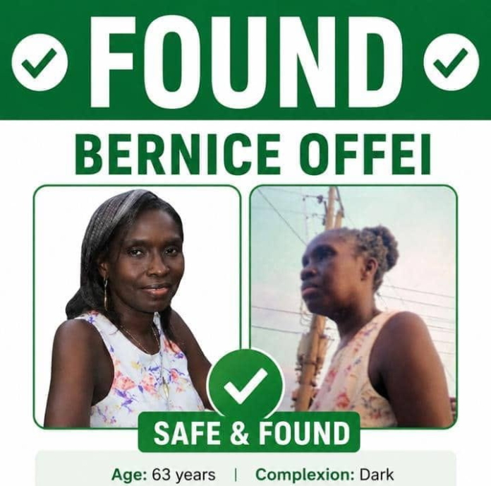 Veteran Ghanaian gospel musician Bernice Offei found