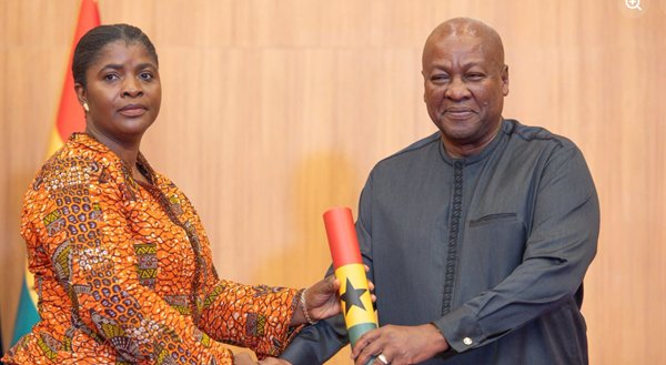 Emelia Afi Agbenyo and President Mahama