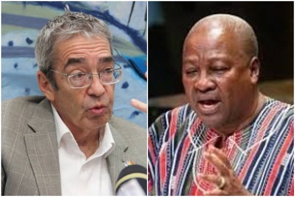 Israel’s Ambassador to Ghana Roey Gilad and President John Dramani Mahama